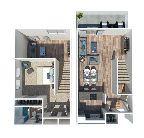 Floor plan for 1 bed, 1 bath, 850 sqft